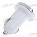 1000mA Car Cigarette Powered USB Adapter/Charger - White (DC 12V/24V)