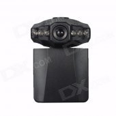 2.5" TFT 1.3 MP 1080P CMOS Vehicle Video Recorder / Camcorder DVR w/ SD / 6-LED - Black