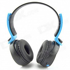 D-400 Bluetooth V3.0 Stereo Headband Headphone w/ Microphone / FM - Black + Blue D-400 Bluetooth V3.0 Stereo Headband Headphone w/ Microphone / FM - Black + Blue