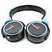 D-400 Bluetooth V3.0 Stereo Headband Headphone w/ Microphone / FM - Black + Blue D-400 Bluetooth V3.0 Stereo Headband Headphone w/ Microphone / FM - Black + Blue