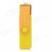 Ourspop SJ-20 Rotary USB 2.0 Flash Disk w/ Micro USB - Yellow + Golden (32GB)