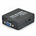 HDMI toVGA HD Convertor w/ 3.5mm Male to 2-Female Audio Cable - Black HDMI toVGA HD Convertor w/ 3.5mm Male to 2-Female Audio Cable - Black