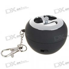 Mini Apple Shaped Portable USB Rechargeable Speaker with Keychain (Black) Mini Apple Shaped Portable USB Rechargeable Speaker with Keychain (Black)
