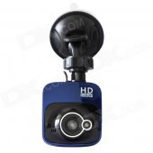 HD 2.0" 1080P 140 Degree Wide Angle Car DVR Recorder w/ Night Vision, H.264, Sensor, WDR - Blue