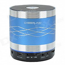 CHEERLINK SDH-802 Hi-Fi Bluetooth V2.1 + EDR Speaker w/ FM / AUX / TF / Mic. - Silvery Blue CHEERLINK SDH-802 Hi-Fi Bluetooth V2.1 + EDR Speaker w/ FM / AUX / TF / Mic. - Silvery Blue