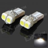 0.1W T5 2*1210 Vehicle Decoration/Signal White Lamp Bulbs (DC 12V/2-Pack)