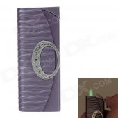 Handbag Style Windproof Butane Lighter - Purple + Silver