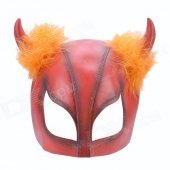 SYVIO Stylish Beauty Cow Face Mask for Halloween Costume / Cosplay - Red