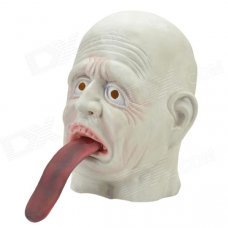 SYVIO White Ghost Emissary Mask for Halloween / Costume Party - White + Red SYVIO White Ghost Emissary Mask for Halloween / Costume Party - White + Red