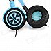 DICSONG DJ-980 Folding Headband Headphones - Black + Light Blue (3.5mm Plug / 1.6m) DICSONG DJ-980 Folding Headband Headphones - Black + Light Blue (3.5mm Plug / 1.6m)
