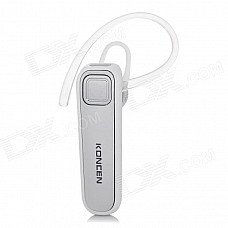 KONCEN L003 Bluetooth V4.0 Ear-hook Style Headphone w/ Voice Caller ID / Microphone - White KONCEN L003 Bluetooth V4.0 Ear-hook Style Headphone w/ Voice Caller ID / Microphone - White