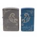 JIN JIAN 4846 Stylish Lover's Oil Lighters - Tarnish + Blue (2 PCS) JIN JIAN 4846 Stylish Lover's Oil Lighters - Tarnish + Blue (2 PCS)