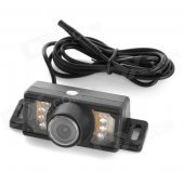 Car Rearview 2.4GHz Wireless CMOS 420TVL Camera w/ 7-LED Night Vision - Black