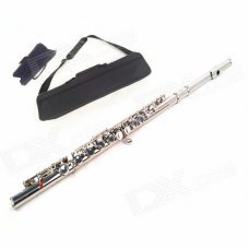 Mid-Range 16-Hole Obturator Silver-plated Brass Flute - Silver Mid-Range 16-Hole Obturator Silver-plated Brass Flute - Silver