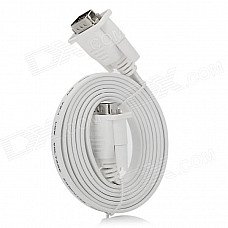 VGA Male to VGA Male Video / Audio Adapter Cable - White (150cm)