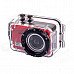 PANNOVO M300 5.0MP HD Sports Camera w/ 0.4" LCD, Wi-Fi, TF, USB - Red