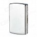 Clamshell Double-Sided Rhinestone Studded Aluminium Alloy Cigarette Case - Sliver + Black