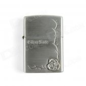 Noble Rose Relievo Kerosene Lighter - Silver