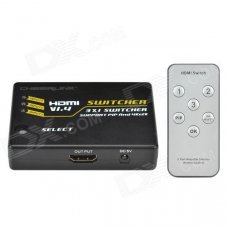CHEERLINK 1080P PIP 4K x 2K HDMI 1.4b Switcher w/ IR Remote Control - Black (3-In / 1-Out) CHEERLINK 1080P PIP 4K x 2K HDMI 1.4b Switcher w/ IR Remote Control - Black (3-In / 1-Out)
