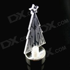 PZCD MY-10 RGB LED Candle Style Colorful Mini Desktop Christmas Tree Lamp - Transparent + Silver PZCD MY-10 RGB LED Candle Style Colorful Mini Desktop Christmas Tree Lamp - Transparent + Silver