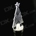PZCD MY-10 RGB LED Candle Style Colorful Mini Desktop Christmas Tree Lamp - Transparent + Silver PZCD MY-10 RGB LED Candle Style Colorful Mini Desktop Christmas Tree Lamp - Transparent + Silver