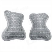 Carking CS-17 Neck Bone Pillow Cushion Neck-Protection Car Headrest Pillow - Grey + White (2 PCS)
