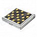 Clamshell Double-Sided Rhinestone Studded Aluminium Alloy Cigarette Case - Sliver + Black + Yellow