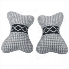 Carking CS-24 Bone Style Car Seat Head Neck Rest Cushion Pillow - Grey + Black (2 PCS) Carking CS-24 Bone Style Car Seat Head Neck Rest Cushion Pillow - Grey + Black (2 PCS)