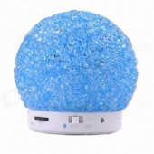 BT1046 Wireless Bluetooth Speaker w/ Hands-Free, TF, FM, Micro USB - Blue + White