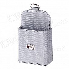 Carbon Fiber Pattern Microfiber Leather Upscale Debris Bag - Gray Carbon Fiber Pattern Microfiber Leather Upscale Debris Bag - Gray