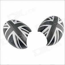 Carking D1409118 UK Flag Pattern ABS UV Protected Car Door Mirror Stickers - Grey + Black (2 PCS) Carking D1409118 UK Flag Pattern ABS UV Protected Car Door Mirror Stickers - Grey + Black (2 PCS)