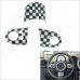 Carking DIY ABS Steering Wheel Covers for BMW Mini Cooper - Black + White