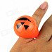Halloween Pumpkin Smile Style Silicone Ring w/ LED Light - Orange + Black Halloween Pumpkin Smile Style Silicone Ring w/ LED Light - Orange + Black