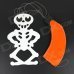 Halloween Paper Skeleton Parachute Hanging Wall / Ceiling Decoration - Orange + Black + White Halloween Paper Skeleton Parachute Hanging Wall / Ceiling Decoration - Orange + Black + White