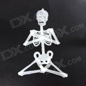 Halloween Glow-in-the-Dark PVC Skeleton Bones Decoration - White
