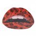 3D Sexy Rose Lip Style Car Decoration Sticker - Red + Black + Multi-colored