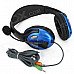 OVANN OV-T900 3.5mm Wired Headband Stereo Headphones w/ Microphone - Black + Blue OVANN OV-T900 3.5mm Wired Headband Stereo Headphones w/ Microphone - Black + Blue
