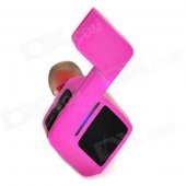 Ais A8 Fish Shaped Bluetooth V4.0 In-Ear Headset w/ Microphone - Deep Pink + Black