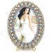 6777ABB European Style Fantastic Classic Rhinestone Zinc Alloy Photo Frame - Brass + Multi-Colored