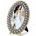 6777ABB European Style Fantastic Classic Rhinestone Zinc Alloy Photo Frame - Brass + Multi-Colored