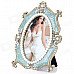 4584ABB-1 European Style Fantastic Classic Rhinestone-studded Zinc Alloy Photo Frame - Brass + Green