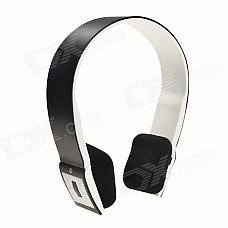 Wireless Stereo Bluetooth V3.0 Headband Headphone w/ Mic. for IPHONE / IPAD + More - Black + White Wireless Stereo Bluetooth V3.0 Headband Headphone w/ Mic. for IPHONE / IPAD + More - Black + White