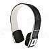 Wireless Stereo Bluetooth V3.0 Headband Headphone w/ Mic. for IPHONE / IPAD + More - Black + White Wireless Stereo Bluetooth V3.0 Headband Headphone w/ Mic. for IPHONE / IPAD + More - Black + White