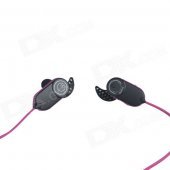 HV803 Wireless Bluetooth V3.0 + EDR In-Ear Earphone - Black + Deep Pink