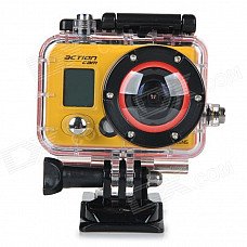RD990C Water Resistant 1.5" HD 1080P CMOS 3.0MP Wide-Angle Outdoor Sports Camera Camcorder - Yellow RD990C Water Resistant 1.5" HD 1080P CMOS 3.0MP Wide-Angle Outdoor Sports Camera Camcorder - Yellow