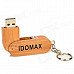 IDOMAX M027 Full Capacity Classics Wood + Bamboo USB 2.0 Flash Drive - Yellow (4GB)