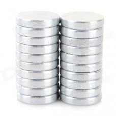 SZGAOY N38 Round Shaped NdFeB Magnet - Silver (20 PCS)