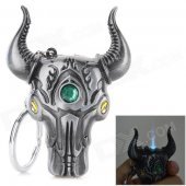 Creative Bull Head Shaped Zinc Alloy Butane Lighter - Grey
