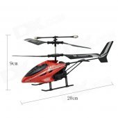 H2XD HX713 Rechargeable 27MHz IR Indoor 3-CH R/C Helicopter w/ Gyroscope - Black + Red + Multi-Color