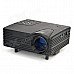 HX-100 Mini LED Home Projector w/ AV / VGA / SD / USB / HDMI + Remote Control - Black (EU Plug)